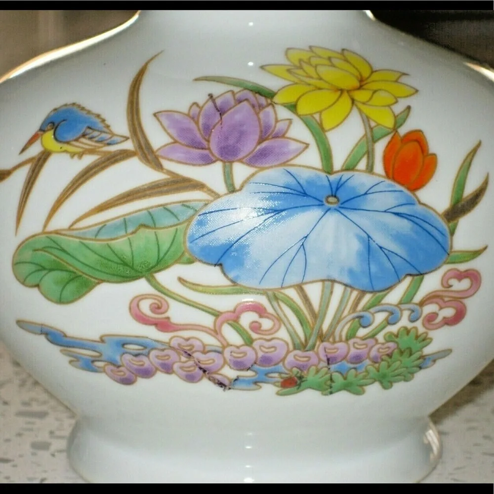 TAKAHASHI POND 1980 SAN FRANCISCO OIL BURNING POT LAMP & WICK